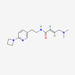 molecular formula C16H24N4O B2392293 (E)-N-[2-[6-(Azetidin-1-yl)pyridin-3-yl]ethyl]-4-(dimethylamino)but-2-enamide CAS No. 2411333-68-9