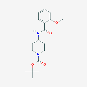 molecular formula C18H26N2O4 B2392341 叔丁基4-(2-甲氧基苯甲酰胺)哌啶-1-羧酸酯 CAS No. 1233955-73-1