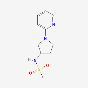 molecular formula C10H15N3O2S B2392346 N-(1-(吡啶-2-基)吡咯烷-3-基)甲磺酰胺 CAS No. 1795087-56-7