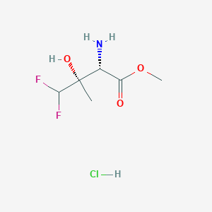 B2392349 cis-Methyl 2-amino-4,4-difluoro-3-hydroxy-3-methylbutanoate hydrochloride CAS No. 1903787-82-5