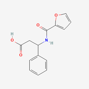 molecular formula C14H13NO4 B2392351 3-(2-Furoylamino)-3-phenylpropanoic acid CAS No. 500002-15-3