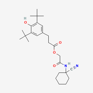 B2392368 [2-[(1-Cyanocyclohexyl)amino]-2-oxoethyl] 3-(3,5-ditert-butyl-4-hydroxyphenyl)propanoate CAS No. 923835-65-8