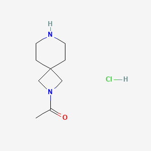 molecular formula C9H17ClN2O B2392378 1-{2,7-二氮杂螺[3.5]壬-2-基}乙-1-酮盐酸盐 CAS No. 2227205-94-7