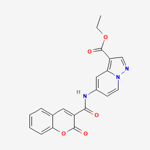 B2392397 ethyl 5-(2-oxo-2H-chromene-3-carboxamido)pyrazolo[1,5-a]pyridine-3-carboxylate CAS No. 1421583-93-8