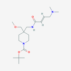 Tert-butyl 4-[[[(E)-4-(dimethylamino)but-2-enoyl]amino]methyl]-4-(methoxymethyl)piperidine-1-carboxylate