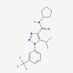 N-cyclopentyl-5-(propan-2-yl)-1-[3-(trifluoromethyl)phenyl]-1H-1,2,3-triazole-4-carboxamide