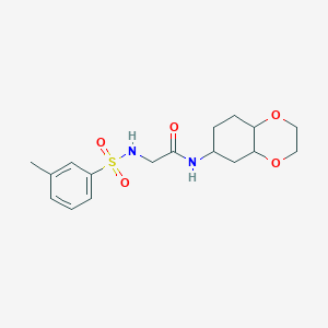 2-(3-methylphenylsulfonamido)-N-(octahydrobenzo[b][1,4]dioxin-6-yl)acetamide