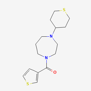 (4-(tetrahydro-2H-thiopyran-4-yl)-1,4-diazepan-1-yl)(thiophen-3-yl)methanone