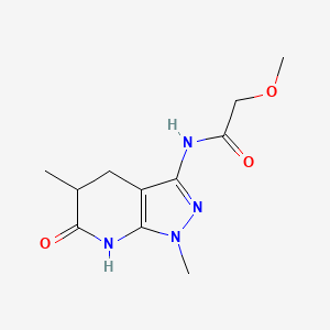 molecular formula C11H16N4O3 B2392422 N-(1,5-dimethyl-6-oxo-4,5,6,7-tetrahydro-1H-pyrazolo[3,4-b]pyridin-3-yl)-2-methoxyacetamide CAS No. 1172895-81-6
