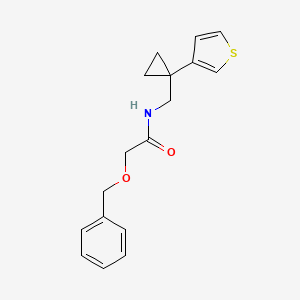 2-Phenylmethoxy-N-[(1-thiophen-3-ylcyclopropyl)methyl]acetamide