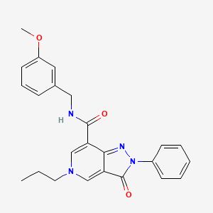 N-(3-methoxybenzyl)-3-oxo-2-phenyl-5-propyl-3,5-dihydro-2H-pyrazolo[4,3-c]pyridine-7-carboxamide