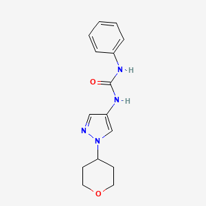 1-phenyl-3-(1-(tetrahydro-2H-pyran-4-yl)-1H-pyrazol-4-yl)urea
