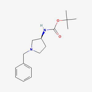 molecular formula C16H24N2O2 B2392435 (S)-tert-Butyl (1-benzylpyrrolidin-3-yl)carbamate CAS No. 131852-53-4; 131878-23-4