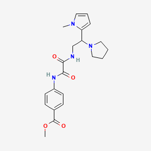 methyl 4-(2-((2-(1-methyl-1H-pyrrol-2-yl)-2-(pyrrolidin-1-yl)ethyl)amino)-2-oxoacetamido)benzoate
