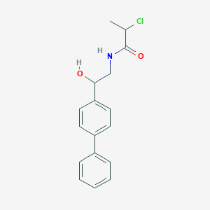 2-Chloro-N-[2-hydroxy-2-(4-phenylphenyl)ethyl]propanamide