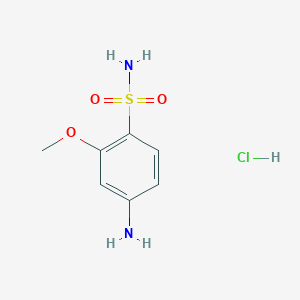 molecular formula C7H11ClN2O3S B2392451 4-Amino-2-methoxybenzenesulfonamide;hydrochloride CAS No. 2260935-89-3