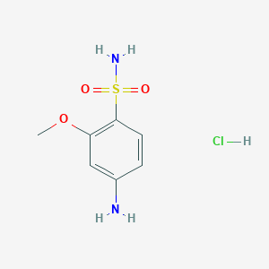 molecular formula C7H11ClN2O3S B2392451 4-Amino-2-metoxibencenosulfonamida; clorhidrato CAS No. 2260935-89-3