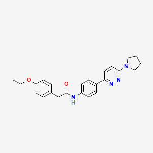 molecular formula C24H26N4O2 B2392453 2-(4-ethoxyphenyl)-N-(4-(6-(pyrrolidin-1-yl)pyridazin-3-yl)phenyl)acetamide CAS No. 899745-83-6