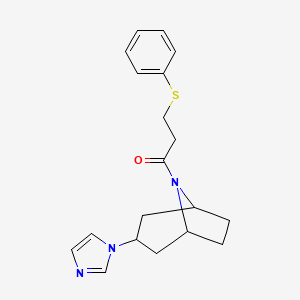 1-((1R,5S)-3-(1H-imidazol-1-yl)-8-azabicyclo[3.2.1]octan-8-yl)-3-(phenylthio)propan-1-one
