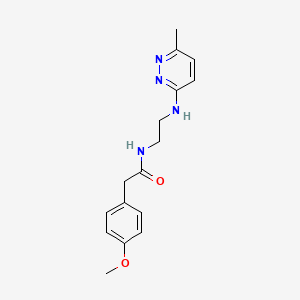2-(4-methoxyphenyl)-N-(2-((6-methylpyridazin-3-yl)amino)ethyl)acetamide