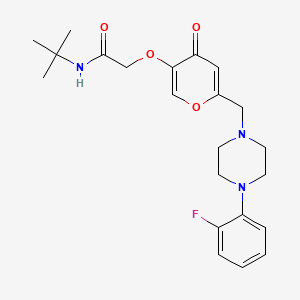 N-tert-butyl-2-[6-[[4-(2-fluorophenyl)piperazin-1-yl]methyl]-4-oxopyran-3-yl]oxyacetamide