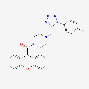 (4-((1-(4-fluorophenyl)-1H-tetrazol-5-yl)methyl)piperazin-1-yl)(9H-xanthen-9-yl)methanone