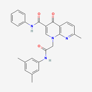 1-(2-((3,5-dimethylphenyl)amino)-2-oxoethyl)-7-methyl-4-oxo-N-phenyl-1,4-dihydro-1,8-naphthyridine-3-carboxamide