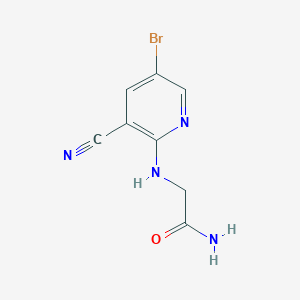molecular formula C8H7BrN4O B2392489 2-((5-Bromo-3-cyanopyridin-2-yl)amino)acetamide CAS No. 1199590-77-6