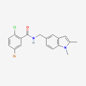 5-bromo-2-chloro-N-((1,2-dimethyl-1H-indol-5-yl)methyl)benzamide