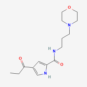 molecular formula C15H23N3O3 B2392492 N-(3-morpholinopropyl)-4-propionyl-1H-pyrrole-2-carboxamide CAS No. 478259-35-7