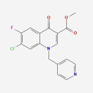 Methyl 7-chloro-6-fluoro-4-oxo-1-(pyridin-4-ylmethyl)quinoline-3-carboxylate