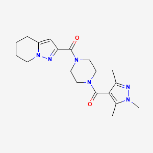 (4,5,6,7-tetrahydropyrazolo[1,5-a]pyridin-2-yl)(4-(1,3,5-trimethyl-1H-pyrazole-4-carbonyl)piperazin-1-yl)methanone