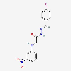 N'-[(4-fluorophenyl)methylene]-2-(3-nitroanilino)acetohydrazide