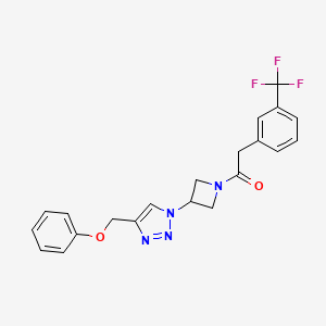 1-(3-(4-(phenoxymethyl)-1H-1,2,3-triazol-1-yl)azetidin-1-yl)-2-(3-(trifluoromethyl)phenyl)ethanone