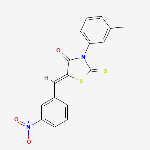 (5Z)-3-(3-methylphenyl)-5-[(3-nitrophenyl)methylidene]-2-sulfanylidene-1,3-thiazolidin-4-one
