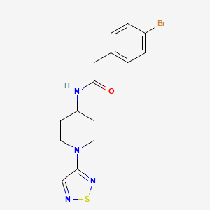 2-(4-bromophenyl)-N-[1-(1,2,5-thiadiazol-3-yl)piperidin-4-yl]acetamide