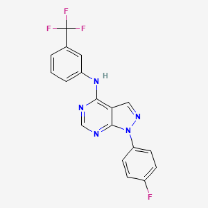 1-(4-fluorophenyl)-N-(3-(trifluoromethyl)phenyl)-1H-pyrazolo[3,4-d]pyrimidin-4-amine