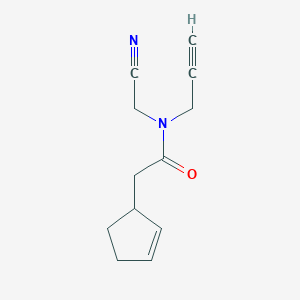 N-(Cyanomethyl)-2-cyclopent-2-en-1-yl-N-prop-2-ynylacetamide