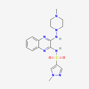 1-methyl-N-(3-((4-methylpiperazin-1-yl)amino)quinoxalin-2-yl)-1H-pyrazole-4-sulfonamide