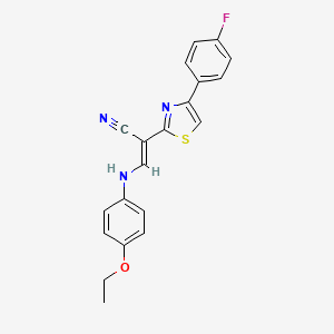 (E)-3-((4-ethoxyphenyl)amino)-2-(4-(4-fluorophenyl)thiazol-2-yl)acrylonitrile