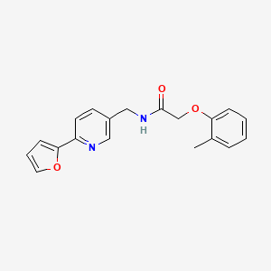 molecular formula C19H18N2O3 B2392545 N-((6-(呋喃-2-基)吡啶-3-基)甲基)-2-(邻甲苯氧基)乙酰胺 CAS No. 1904035-80-8