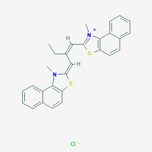 molecular formula C18H14ClN5O6 B239256 Naphtho(1,2-d)thiazolium, 1-methyl-2-(2-((1-methylnaphtho(1,2-d)thiazol-2(1H)-ylidene)methyl)-1-butenyl)-, chloride CAS No. 1742-90-1