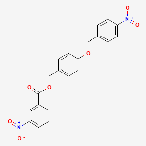 molecular formula C21H16N2O7 B2392564 {4-[(4-Nitrophenyl)methoxy]phenyl}methyl 3-nitrobenzoate CAS No. 331461-66-6
