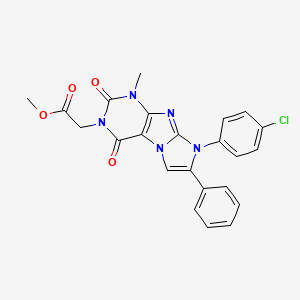 methyl 2-(8-(4-chlorophenyl)-1-methyl-2,4-dioxo-7-phenyl-1H-imidazo[2,1-f]purin-3(2H,4H,8H)-yl)acetate
