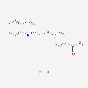 4-(Quinolin-2-ylmethoxy)benzoic acid;hydrochloride