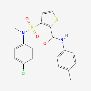 3-(N-(4-chlorophenyl)-N-methylsulfamoyl)-N-(p-tolyl)thiophene-2-carboxamide