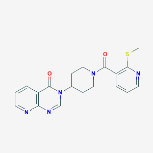 3-(1-(2-(methylthio)nicotinoyl)piperidin-4-yl)pyrido[2,3-d]pyrimidin-4(3H)-one