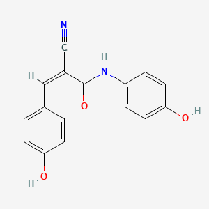 molecular formula C16H12N2O3 B2392578 (Z)-2-氰基-N,3-双(4-羟基苯基)丙烯酰胺 CAS No. 330860-51-0