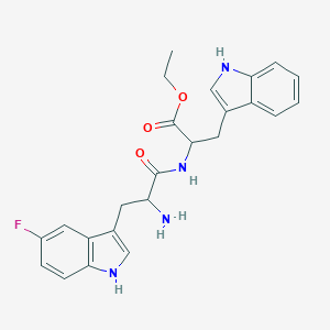 molecular formula C24H25FN4O3 B239258 ethyl 2-[[2-amino-3-(5-fluoro-1H-indol-3-yl)propanoyl]amino]-3-(1H-indol-3-yl)propanoate CAS No. 1997-60-0