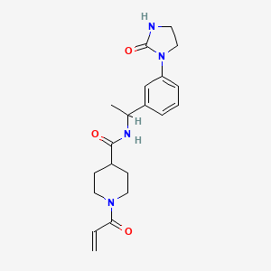 N-[1-[3-(2-Oxoimidazolidin-1-yl)phenyl]ethyl]-1-prop-2-enoylpiperidine-4-carboxamide
